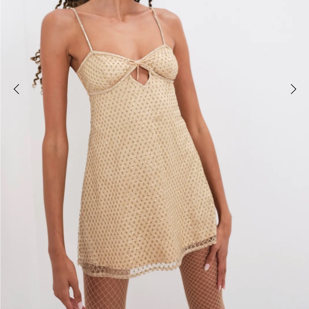 For love and lemons glitter slip dress